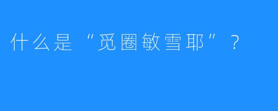 什么是“觅圈敏雪耶”?