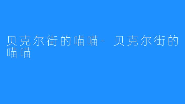 贝克尔街的喵喵-贝克尔街的喵喵