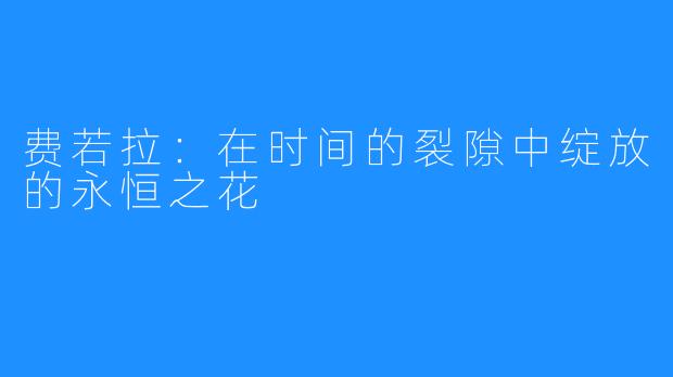 费若拉:在时间的裂隙中绽放的永恒之花